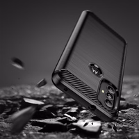 Carbon Case Paindlik ümbris Motorola Moto G Power 2022 must