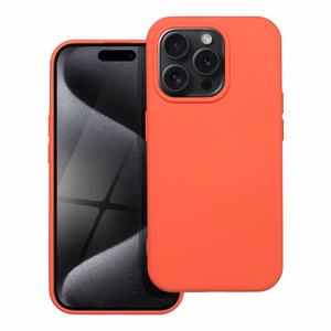 SILICONE case jaoks IPHONE 15 Pro peach