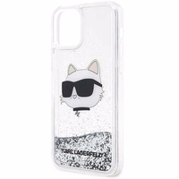 Karl Lagerfeld KLHCP12MLNHCCS iPhone 12/ 12 Pro 6.1" hõbedane/hõbedane hardcase Glitter Choupette Head