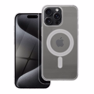 Чехол для iPhone 15 PRO MAX Clear Mag Cover (STR) совместимый с MagSafe прозрачный