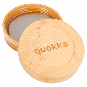 Quokka Deli Food Jar 820 ml borosilikaatklaasist toidunõu, puidusüü muster