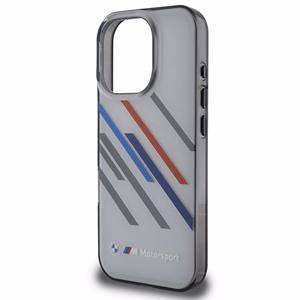 BMW Motosport IML Random Stripes iPhone 16 Pro Ümbris - hall