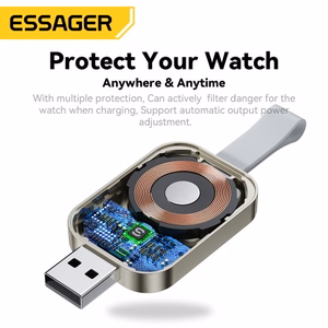 Wireless Charger Essager "Bay Portable C" White (for Apple Watch)
