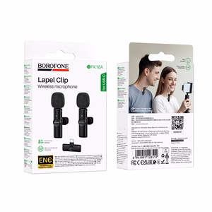 Borofone Lavalier juhtmevaba mikrofon BFK16A Winner Type C must - 2 tk