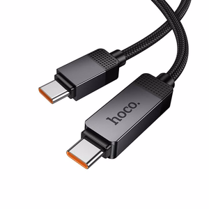 Hoco U154 USB-C–USB-C-kaabel punktmaatriks-LCD-ekraaniga, 3 A, 60 W, 1 m, must