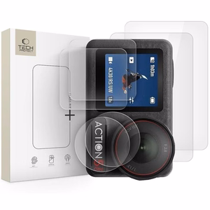 Tech-Protect Glass Fit+ 2-pack karastatud klaas jaoks DJI Osmo Action 5 Pro - läbipaistev