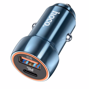 Car Laadija Hoco USB A + USB C PD QC3.0 3A 20W Z46A sapphire sinine