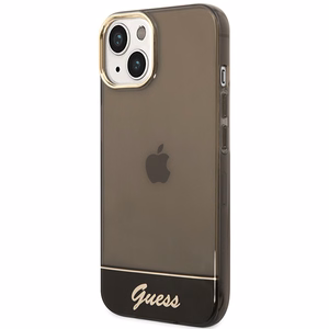 Guess GUHCP14SHGCOK kõva ümbris iPhone 14 6,1" Translucent – must