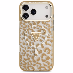 Guess Leopard Glitter MagSafe Ümbris jaoks iPhone 17 Pro Max - Brown