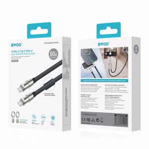 BWOO Lanyard кабель USB-C - USB-C 0.3m 60W с ремешком