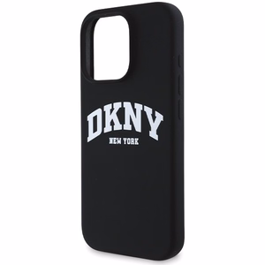 DKNY Silicone Valge Printed Logo MagSafe iPhone 16 Pro Ümbris - Must
