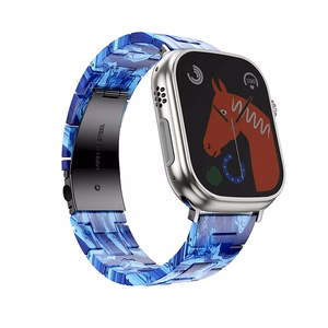 Strap to Apple Watch Forcell F-Design FA04 marbled resin clasp 38 / 40 / 41 mm sinine