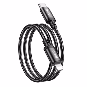 Кабель USB C to Lightning Hoco PD 20W 1 м X89 чёрный