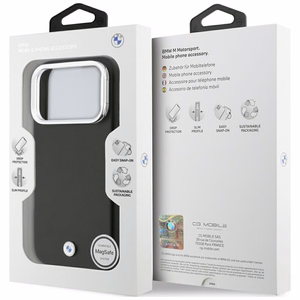 BMW M Sign Metal Logo MagSafe Ümbris for iPhone 17 Pro - must
