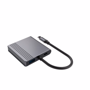 Gembird A-CM-COMBO3-04 USB Type-C 3-in-1 mitmepordine adapter (2x USB port + 2x HDMI + PD), kosmosehall