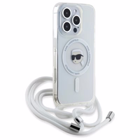 Karl Lagerfeld Crossbody IML Karl Head Magsafe Ümbris jaoks iPhone 16 Pro Max - Clear