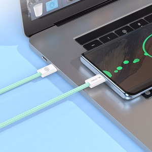 Blavec Kaabel Candy braided - Type C to Lightning - PD 20W 2,4A 3 metres Apple CarPlay (CCA-CL24GN30) roheline