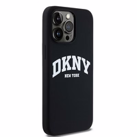 DKNY Liquid Silicone Valge Printed Logo MagSafe iPhone 13 Pro Max Ümbris - Must