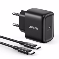 Laadija Ugreen CD250 25W USB-C + USB-C to USB-C kaabel 2.0m must