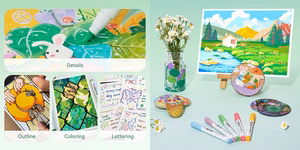 Akrüülmarkerite komplekt ARRTX 90B, 90 värvi, maastiku toonid