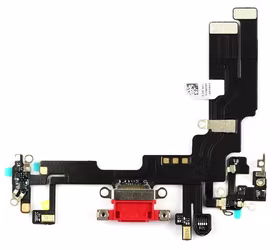 Flex jaoks iPhone 14 jaoks charging connector koos microphone Punane ORG