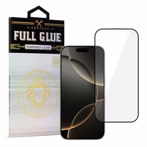 Karastatud klaas HARD Full Glue 5D jaoks IPHONE 16 PRO MAX BLACK