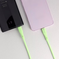 Kaabel USB C to USB C Forcell F-Energy QC4.0 PD 3A 60W Silikoon 1 m C344 roheline