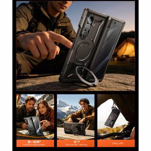 Supcase UB Grip Mag MagSafe ümbriste komplekt, 2 tk, Samsung Galaxy Z Fold 8 jaoks, must