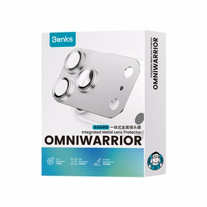 Benks OmniWarrior integreeritud metallist kaameraobjektiivide kaitse (C.M.SX.AP.BK.0071) iPhone 18 Pro Max telefonile (AR, must)