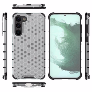 Honeycomb ümbris jaoks Samsung Galaxy S23+ armored hybrid cover läbipaistev