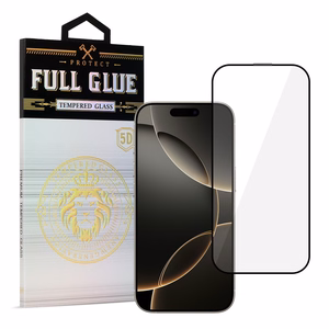 Karastatud klaas HARD Full Glue 5D jaoks IPHONE 16 PRO MAX BLACK
