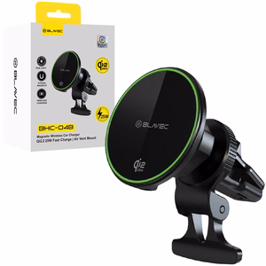 Blavec autohoidik BHC-04B Qi2.2 25W magnetiline induktsioonilaadijaga õhuavale (BHC04B-MAVIB) must