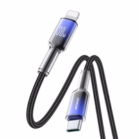 Joyroom S-A42 Crystal-Clear Series 30W USB-C - Lightning kaabel 1.2m - must