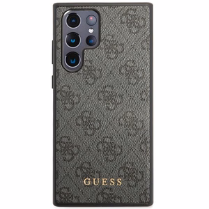 Guess 4G Metal kuldne Logo ümbris jaoks Samsung Galaxy S24 Ultra - must