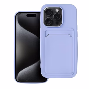 Ümbris jaoks iPhone 15 PRO Card Ümbris lilla