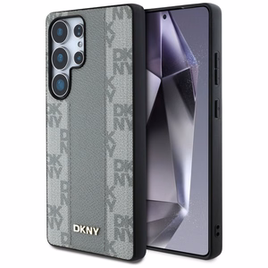 DKNY Leather Checkered Pattern MagSafe Ümbris jaoks Samsung Galaxy S25 Ultra - Hall