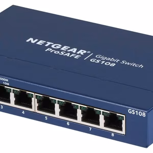 Netgear GS108GE – halduseta gigabitine Etherneti võrgulüliti, sinine