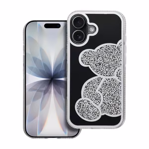TEDDY BEAR Ümbris jaoks IPHONE 17 hõbedane