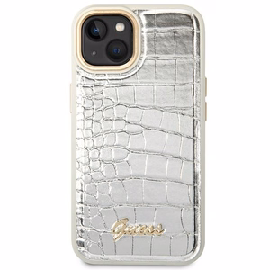 Guess GUHCP14MHGCRHS iPhone 14 Plus 6.7 "hõbedane / hõbedane hardcase Croco Collection