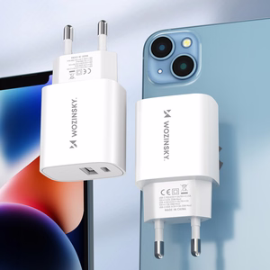Wozinsky WGWCW USB-A USB-C 20W Wall Laadija - valge