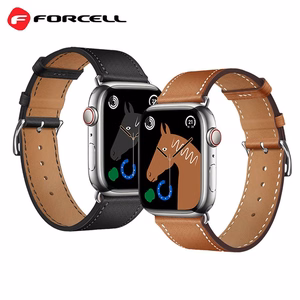 Strap to Apple Watch Forcell F-Design FA20 holes eco-friendly leather 42 / 44 / 45 / 49 mm brown
