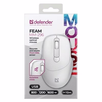 MOUSE DEFENDER FEAM MM-296 RF SILENT valge