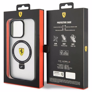 Ferrari FEHMP15LUSCAH iPhone 15 Pro 6.1" läbipaistev hardcase Ring Stand 2023 Collection MagSafe