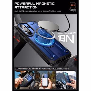 Supcase Unicorn Beetle Pro Mag MagSafe 2-komplektne ümbris Samsung Galaxy S26-le - mereväe sinine ja must