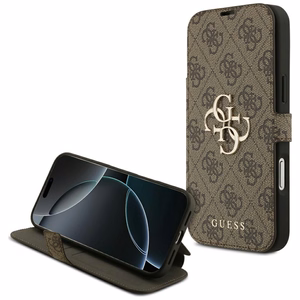 Guess Book 4G Metal Logo Ümbris jaoks iPhone 17 Pro Max - Brown