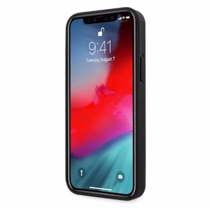 Mercedes nahast tähtede mustriga ümbris iPhone 12 Pro Max'ile - must