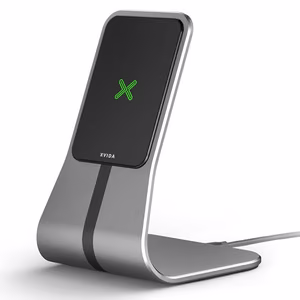 XVIDA POWER 2 Qi 7.5 W juhtmevaba laadimisalus lauale, hõbedane