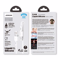 Joyroom Liquid Silicone Data Kaabel N2 USB-A / Lightning 2.4A 1.2m - valge
