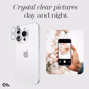 Case-Mate Sparkle Lens Protector kaameraobjektiivide kaitseklaas seadmele iPhone 15 Pro / 15 Pro Max, Twinkle mustriga