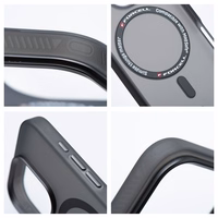 Ümbris jaoks iPhone 16 PLUS Forcell F-Protect Levels Dual Layer 4D technology compatible with Magsafe Military Drop-Test smoky must